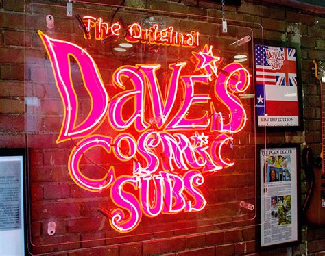 Cosmic dave's - #1 The Original Dave's Cosmic Sub - OPEN LATE NIGHTS - FRIDAY AND SATURDAY Served COLD. Pepperoni, Genoa Salami, Prosciutto, Lettuce, Tomato, Sliced Banana …